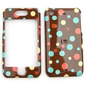  Apple iPhone 1G / 2G Little Tiny Polka Dots on Brown Hard 