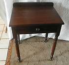 solid walnut work table entry table with drawer 