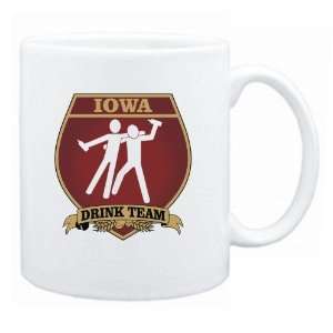    Iowa Drink Team Sign   Drunks Shield  Mug State: Home & Kitchen