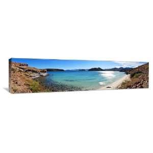 Secluded Beach Inlet   Gallery Wrapped Canvas   Museum Quality  Size 