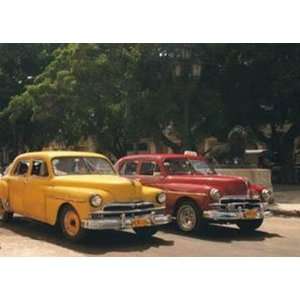 Yellow Car Orange Taxi   Poster by Figueredo (27.5 x 19.75)  