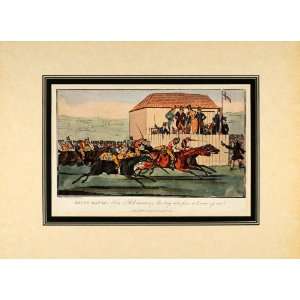 1924 Ascot Races 1929 Horse Jockey Henry Alken Print   Orig. Hand 