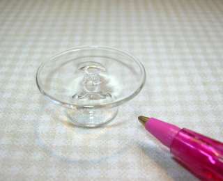 Miniature Glass Pedestal Cake Plate (Small): DOLLHOUSE  