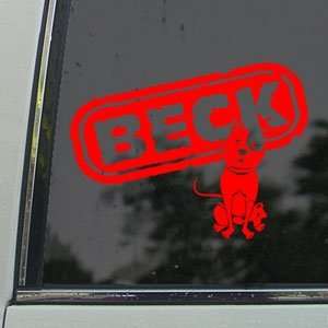  Mongolian Chop Squad Red Decal Anime Window Red Sticker: Arts, Crafts