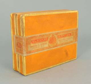 1914 ANTIQUE EXCISE LABEL CIGARETTE TOBACCO LITHO BOX  