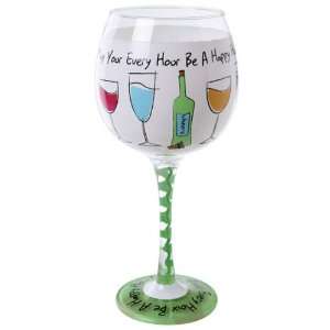  May Your Every Hour Be A Happy Hour Wine Glass
