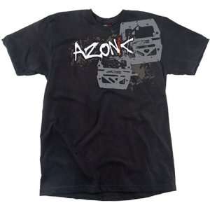  Azonic 420 Flats Mens Short Sleeve Racewear Shirt   Black 
