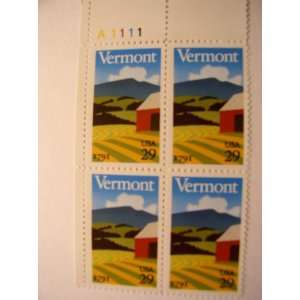   Stamps, Vermont, S# 2533, PB of 4 29 Cent Stamps 