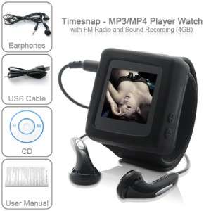     /MP4 Player Watch with FM Radio and Sound Recording (4GB
