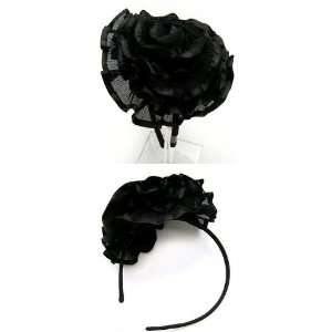  Lolita Gothic Couture Renaissance Ruffle Black Flower 