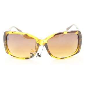 Fashion Leopard Sunglasses P8124 Wild Lady Gold Brown Glassy Frame 