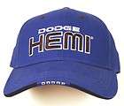 New Mopar Dodge HEMI Logo Cap Hat   Color Blue