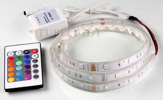 1M Waterproof 30 SMD 5050 RGB LED Strip light+ 24key IR Remote Control 