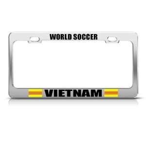 Proud Be Vietnamese Vietnam Sport Soccer license plate frame Stainless