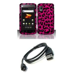 ZTE Warp (Boost Mobile) Premium Combo Pack   Pink and Black Leopard 