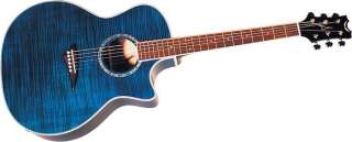   Exotica FM Acoustic Electric Guitar Flame Blue 819998001605  