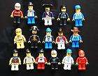 Lots 16 Minifigs Figures Bricks Kinds City People Pirates Worker Girl 