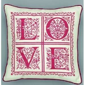  Love Pillow   Cross Stitch Kit: Arts, Crafts & Sewing