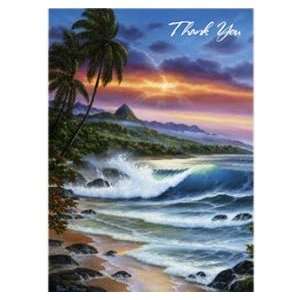  Hawaiian Thank You Card Bali Hai Sunset