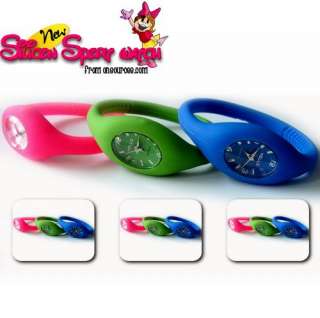  New Silica gel Colorful Wristwatch Sports Colour Fashion watch Unisex