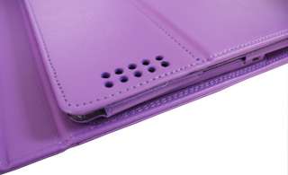 Purple Folding Leather Case with Wireless Bluetooth Keyboard for iPad 