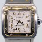   Authentic Cartier Santos 2319 18k Gold Stainless Steel Watch  