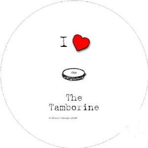   Round Lapel Pin Badge I Love The Tamborine:  Home & Kitchen