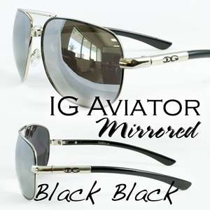   AVIATOR MIRROR MIRRORED LENS BLACK SHADES NEW IG8893 DG7222 multi