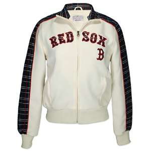    Boston Red Sox Ladies Plaid Track Jacket