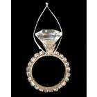   Diva Jewel Encrusted Single Band Wedding Ring Christmas Ornament