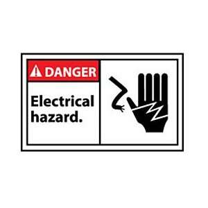 Graphic Machine Labels   Danger Electrical Hazard:  