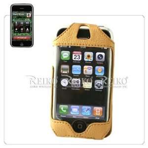  Gold Colored Apple iPhone Premium Leather Vertical Holster 