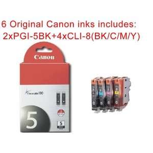 Six of New Genuine/Real/Actual/Original Canon ink jet cartridges (twin 