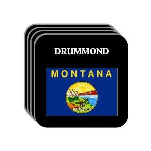 US State Flag   DRUMMOND, Montana (MT) Set of 4 Mini Mousepad Coasters