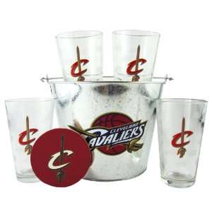 Cleveland Cavaliers Pint Glasses and Beer Bucket Set  Cleveland 