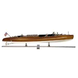   Wooden Speed Boat Models, Nautical Home Decor Patio, Lawn & Garden