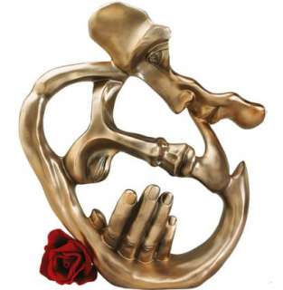 Art Deco Lovers Kiss Contemporary Sculpture Romantic Statue  