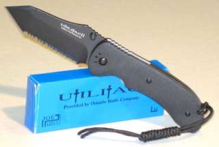   Joe Pardue Utilitac II Black Tactical Stealth Folding Knife New In Box