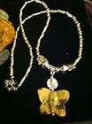   Silver Necklace & Jasper Butterfly pendant happy feelings for you