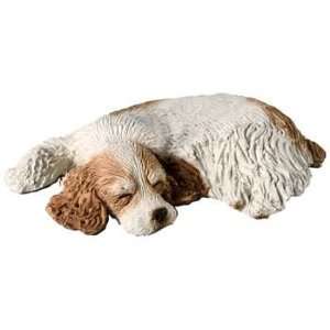   Cocker Spaniel Snoozer Dog Figurine   Parti Buff: Home & Kitchen