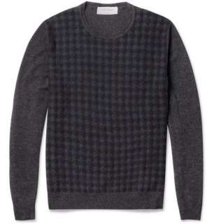 Yves Saint Laurent Houndstooth Wool and Cashmere Blend Sweater  MR 