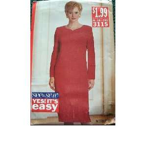  MISSES MISSES PETITE DRESS SIZE 6 8 10 12 14 SEE & SEW YES 