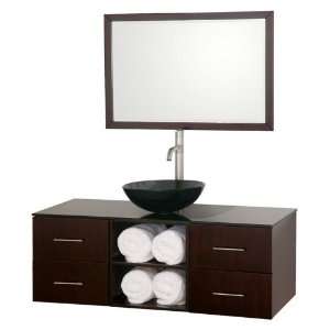  48 in. Single Bathroom Vanity Set, Espresso, 36W x 24H in. (Mirror 