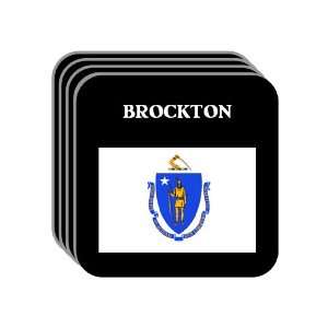  US State Flag   BROCKTON, Massachusetts (MA) Set of 4 Mini 