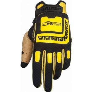 JT Racing USA Life Line Mens Vented MotoX Motorcycle Gloves   Yellow 
