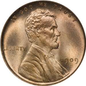  1909 VDB 1C PCGS MS66RD Lincoln Cent Wheat Reverse 