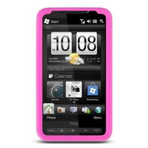    Pink Soft Rubber Cover for HTC HD2 (T Mobile) 