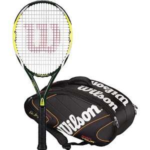  Wilson K Pro Team FX Tennis Racquet & 6 Pack Bag Bundle 
