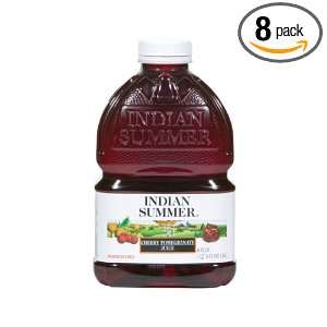 Indian Summer 100% Juice, Cherry Pomegranate, 46 Ounce Containers 
