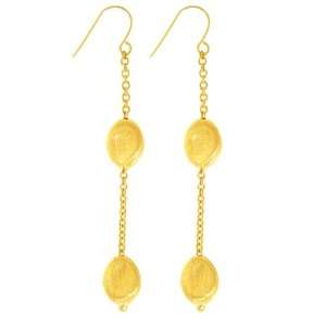  Pebble Collection Fancy Drop 14K Gold Earrings: Jewelry